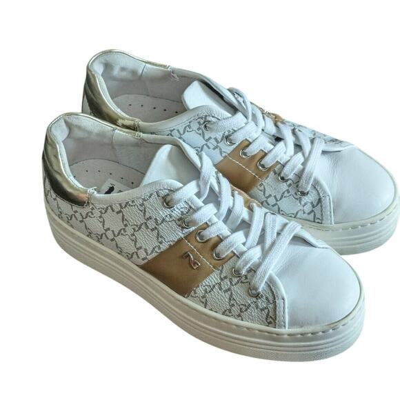 NeroGiardini Leather Logo Skater Womens White Sneakers Size US5.5-6 EU36 - Picture 2 of 15